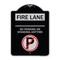 Signmission Fire Lane No Parking or Standing Anytime Heavy-Gauge Aluminum Sign, 24" x 18", BS-1824-24006 A-DES-BS-1824-24006 - alternate 1